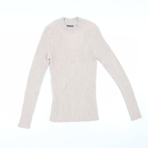 Primark Mens Beige  Knit Pullover Jumper Size M