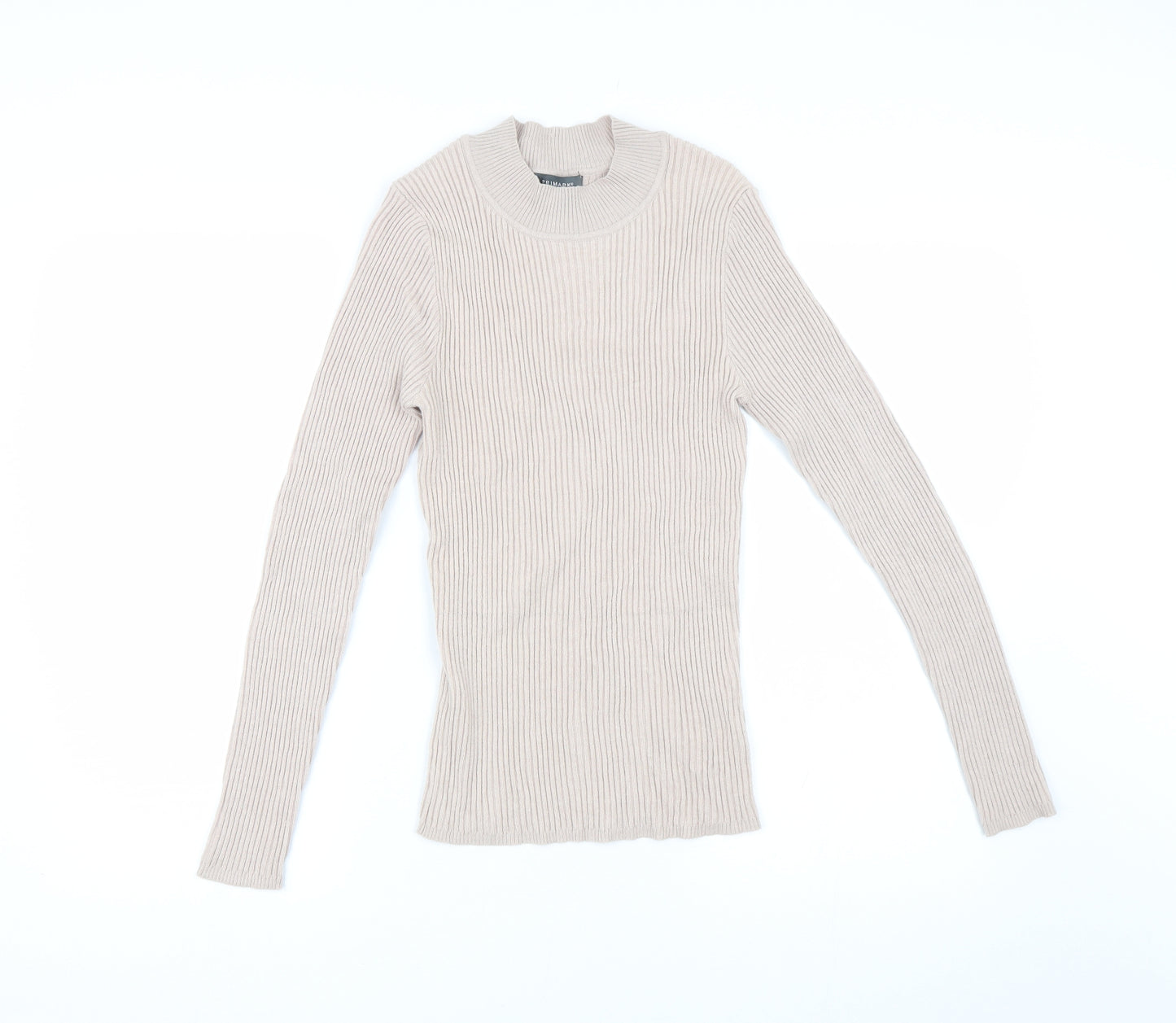 Primark Mens Beige  Knit Pullover Jumper Size M