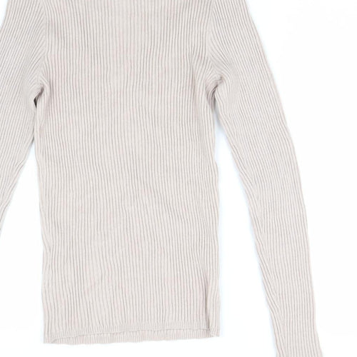 Primark Mens Beige  Knit Pullover Jumper Size M