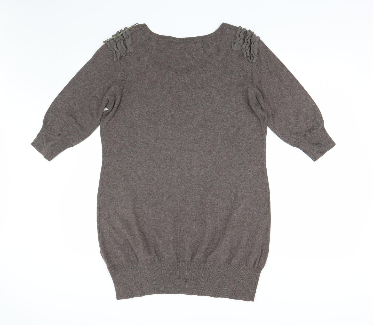 New Look Womens Brown  Knit Jumper Dress  Size 18