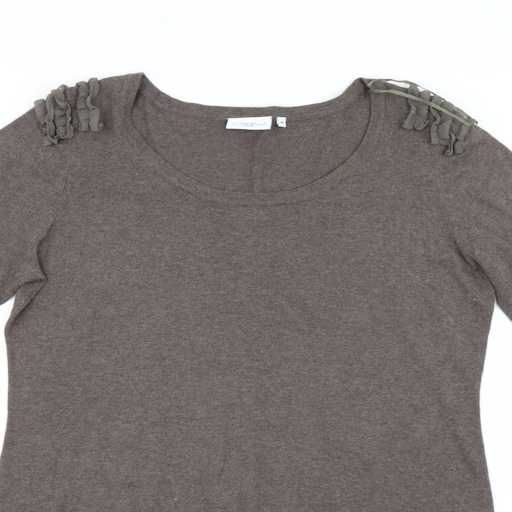 New Look Womens Brown  Knit Jumper Dress  Size 18