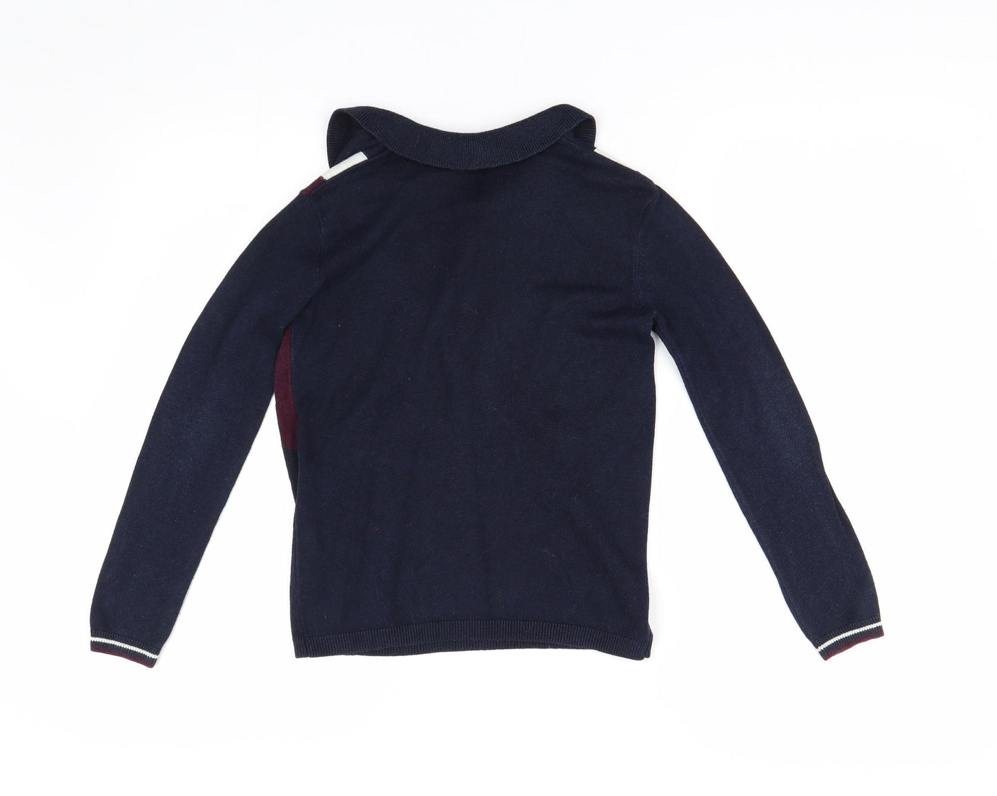 River Island Girls Blue  Knit Henley Jumper Size 9-10 Years