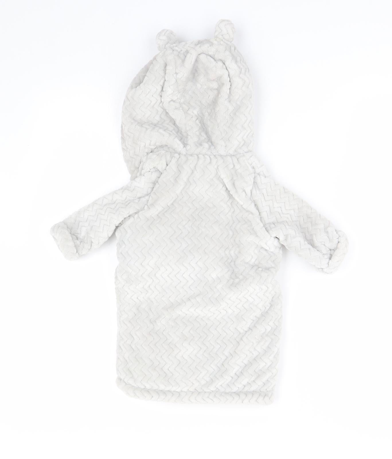 F&F Baby Grey Solid Fleece  Gown Size 3-6 Months