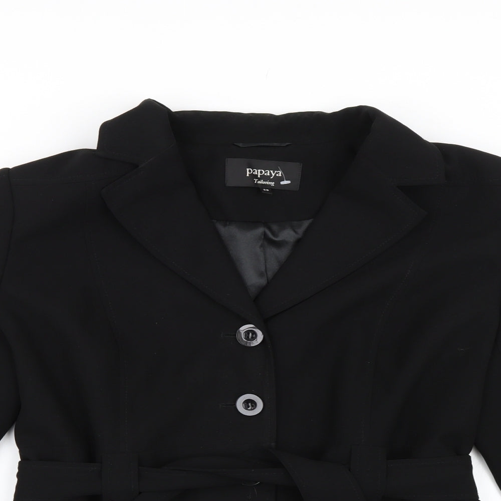 Papaya Womens Black   Jacket  Size 20