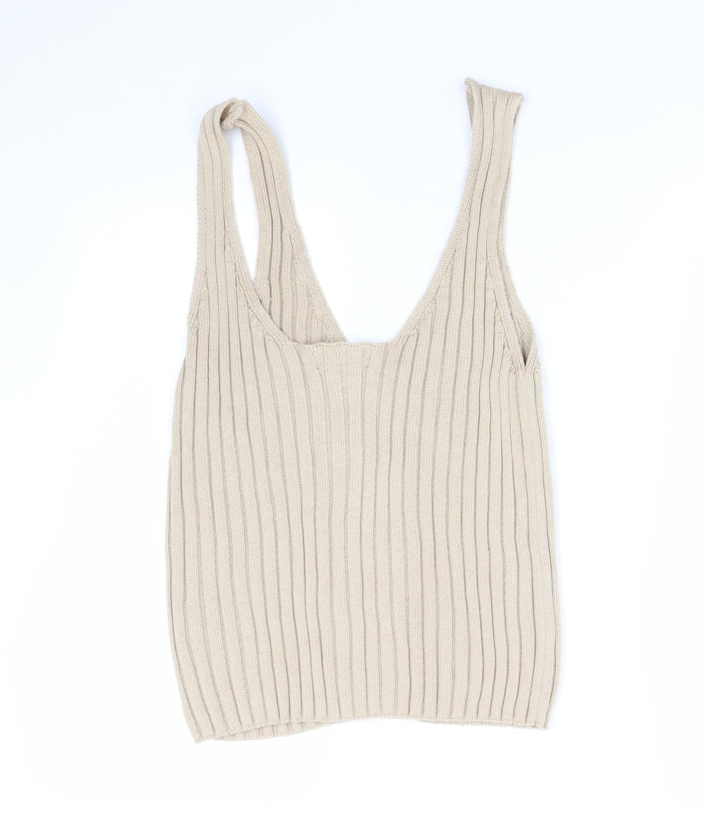 Primark Womens Beige  Knit Vest Jumper Size L