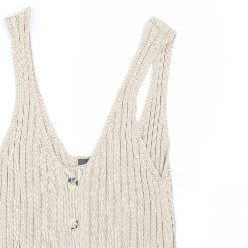 Primark Womens Beige  Knit Vest Jumper Size L