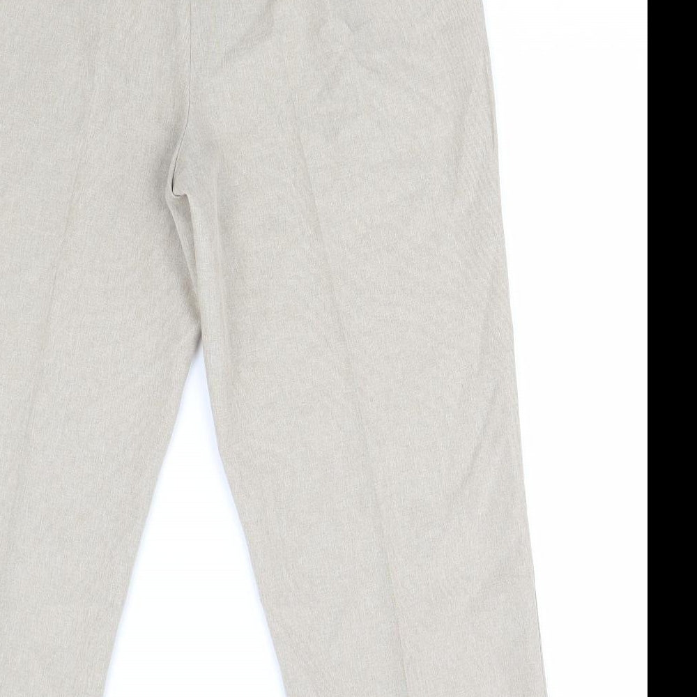 Bonmarché Womens Beige   Trousers  Size 16 L26 in