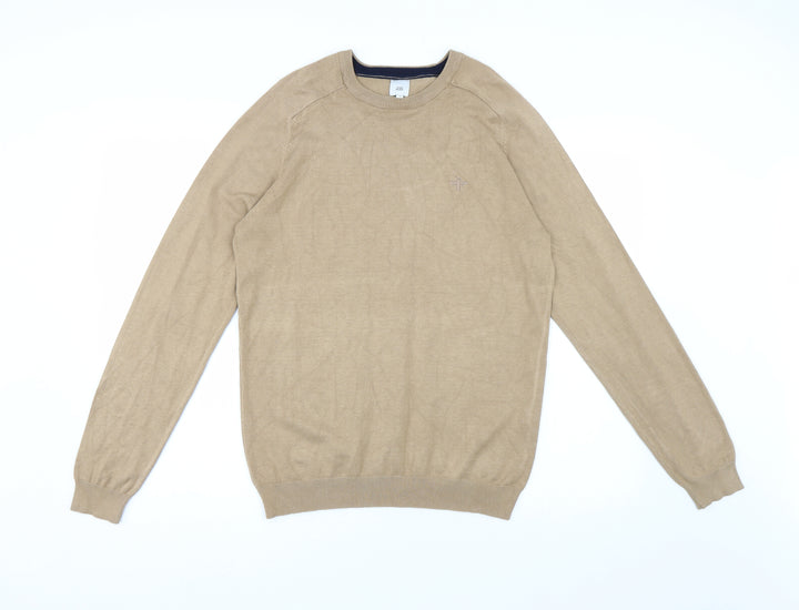 River Island Mens Brown Knit Pullover Jumper Size S