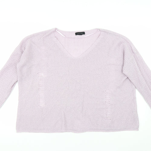 Primark Womens Purple  Knit Pullover Jumper Size L