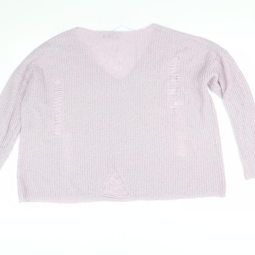 Primark Womens Purple  Knit Pullover Jumper Size L