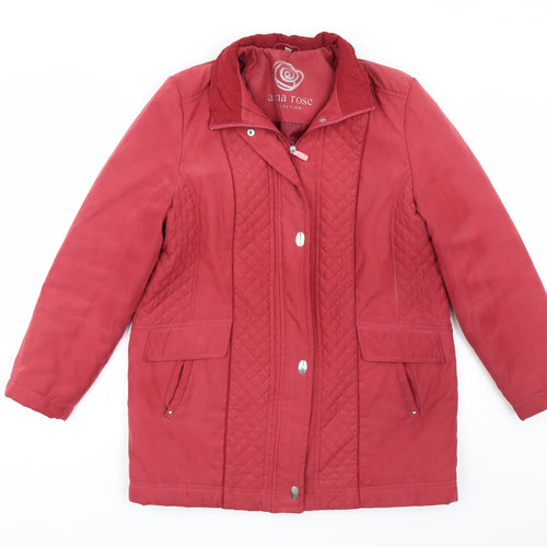 Preworn Womens Red   Overcoat Coat Size M