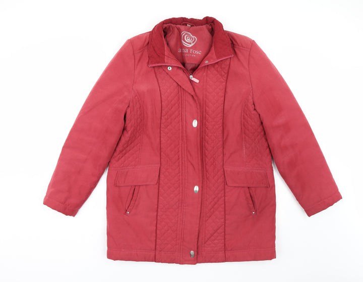 Preworn Womens Red   Overcoat Coat Size M