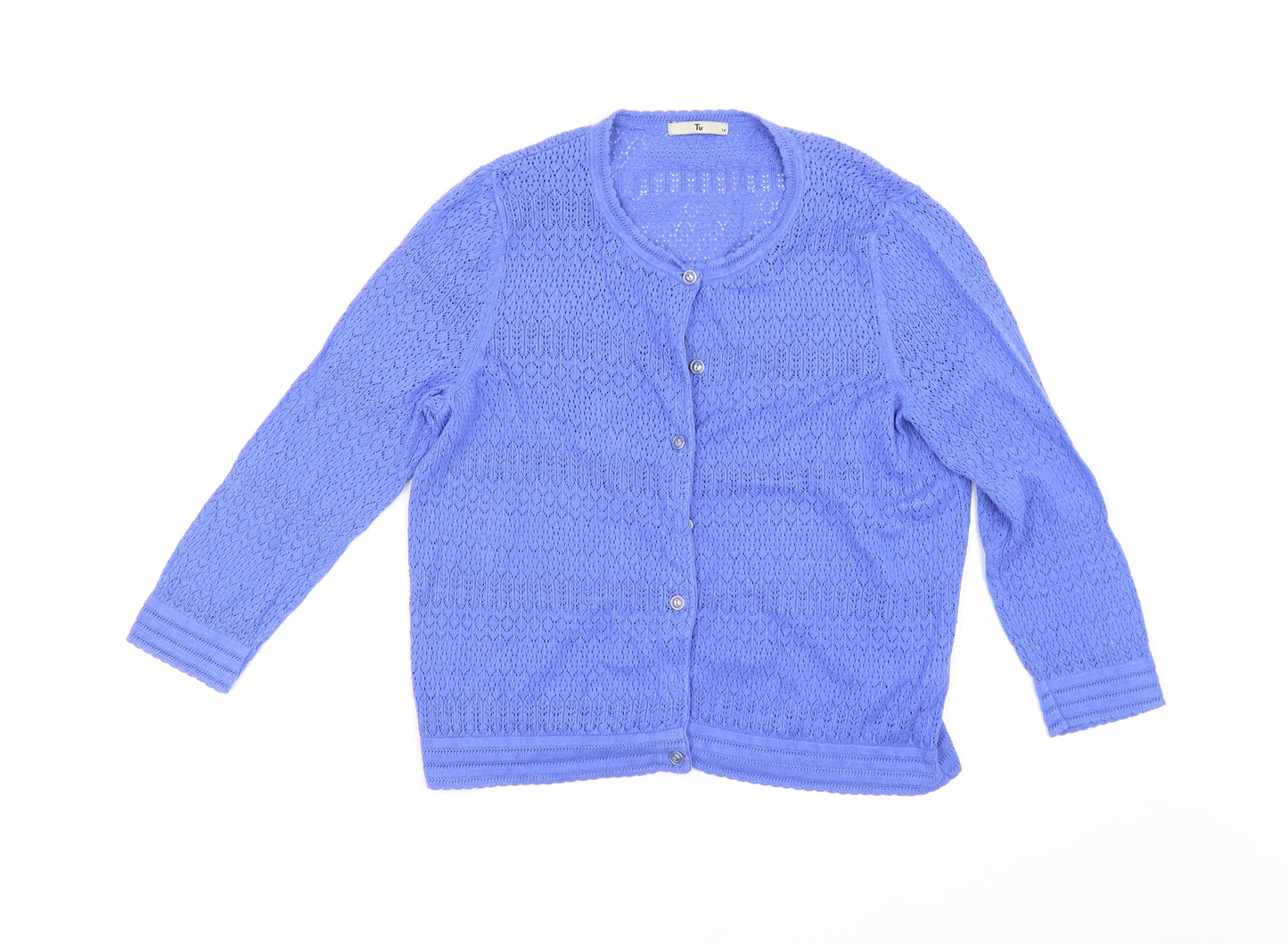 TU Womens Blue   Cardigan Jumper Size 14