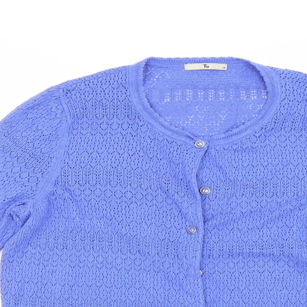 TU Womens Blue   Cardigan Jumper Size 14