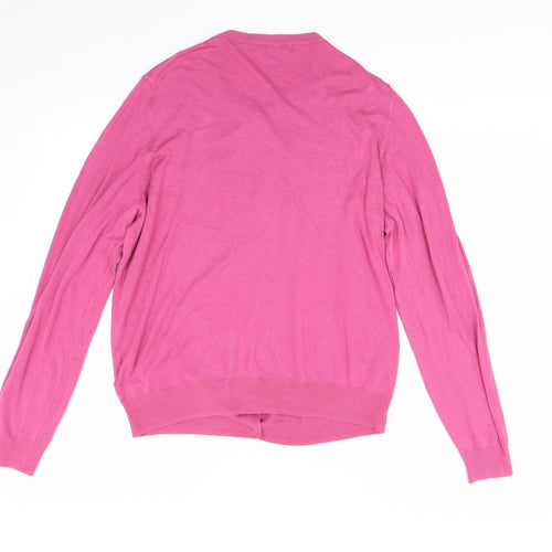M&S Womens Pink  Knit Cardigan Jumper Size 16