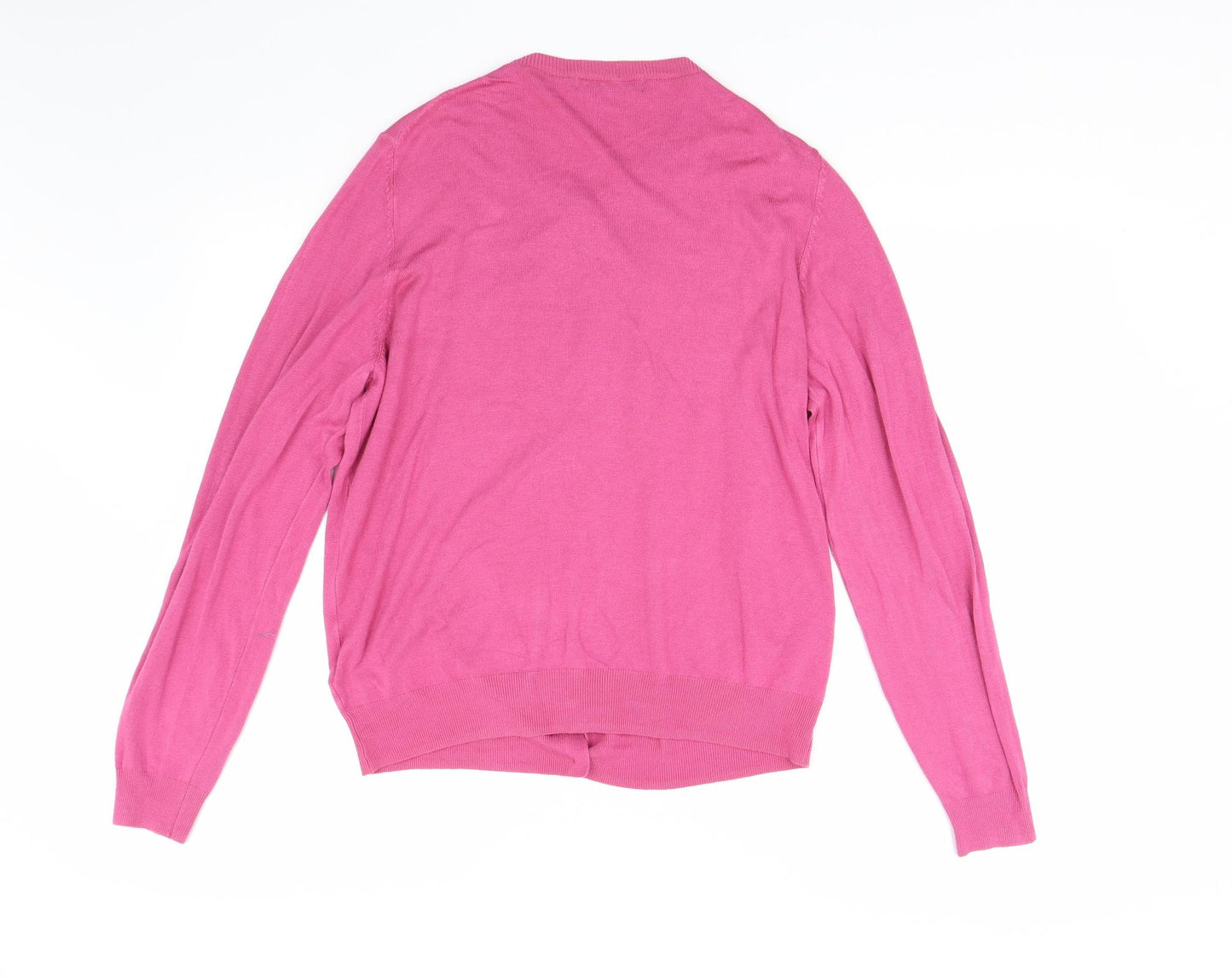 M&S Womens Pink  Knit Cardigan Jumper Size 16