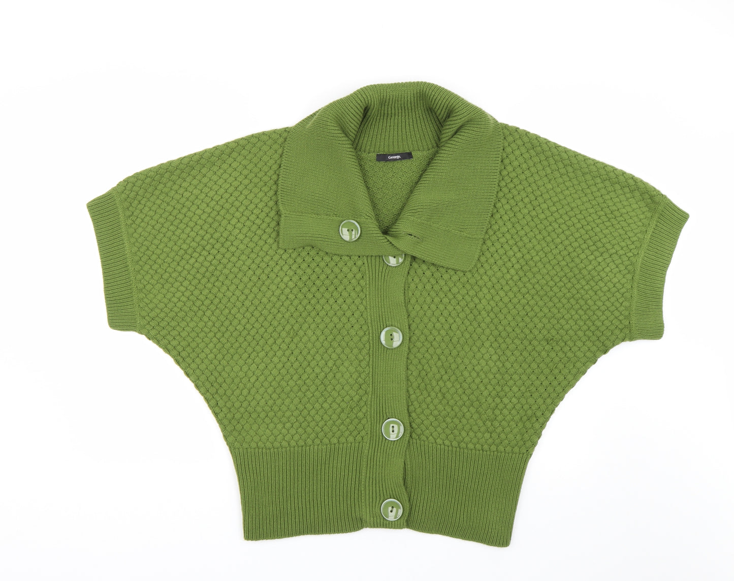George Womens Green  Knit Cardigan Jumper Size 14