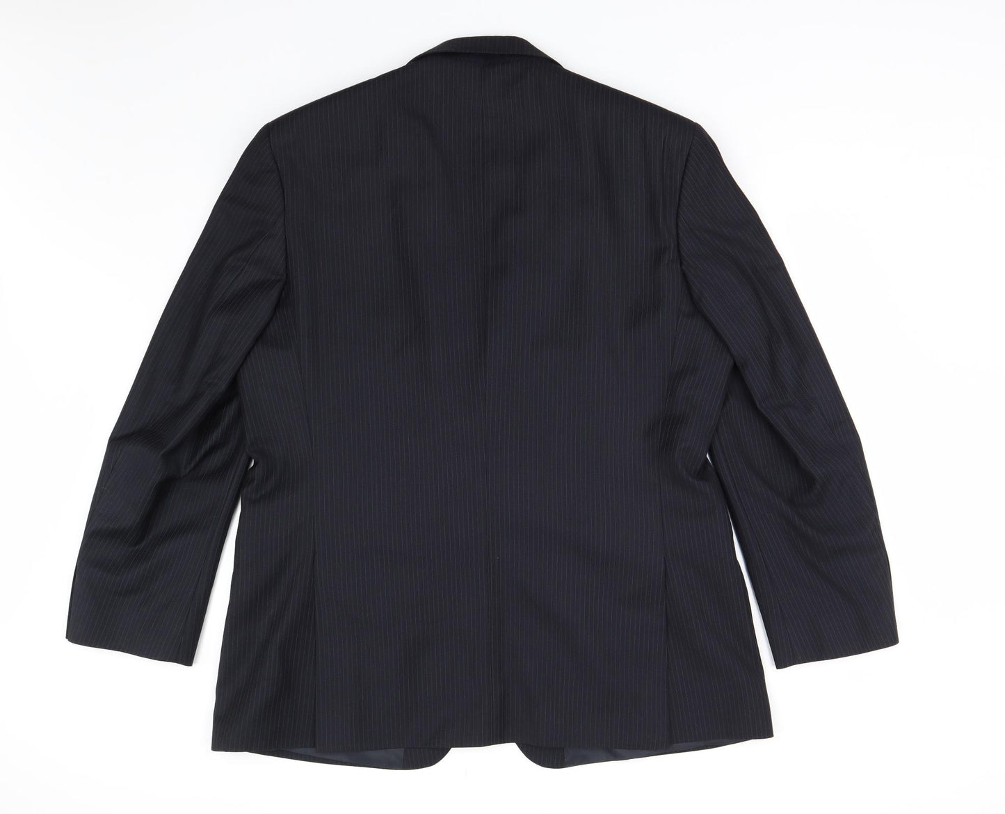 Burton Mens Black Striped  Jacket Suit Jacket Size 46