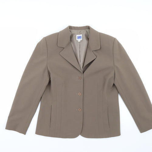 Penny Plain Womens Brown   Jacket Suit Jacket Size 14