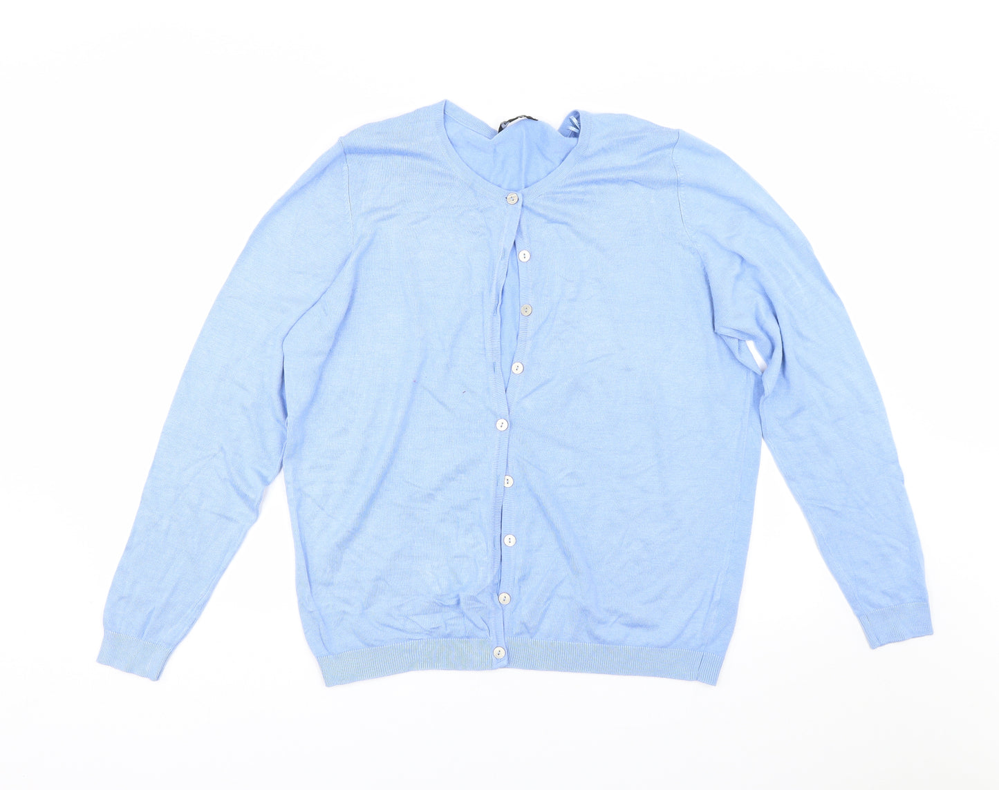 Pep & Co Womens Blue  Knit Cardigan Jumper Size 18