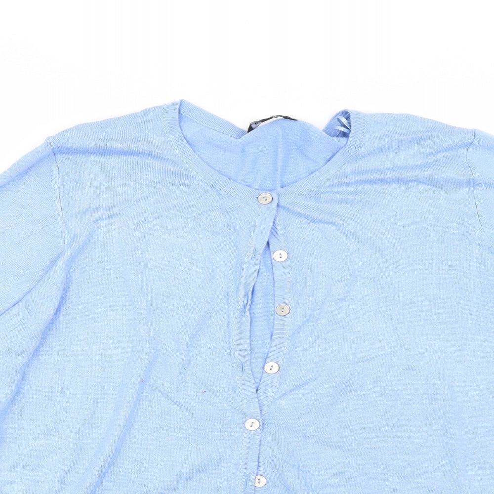 Pep & Co Womens Blue  Knit Cardigan Jumper Size 18