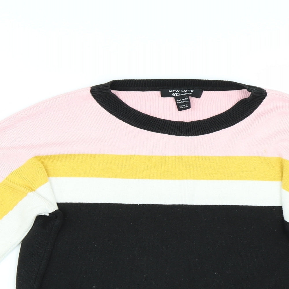 New Look 915 Girls Multicoloured  Knit Pullover Jumper Size 14-15 Years