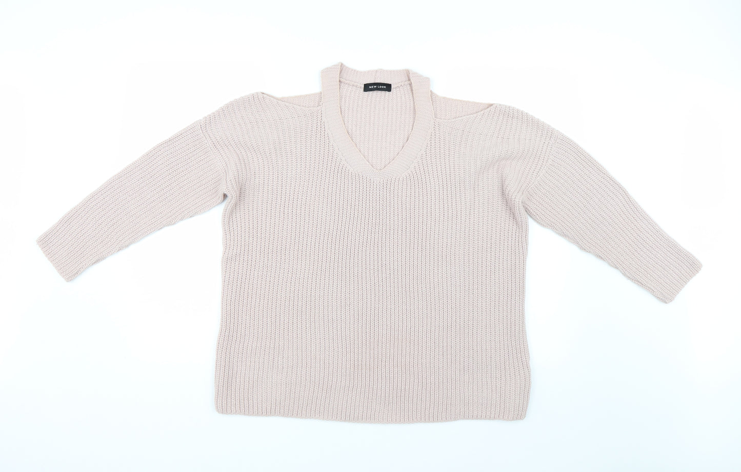 New Look Womens Pink  Knit Pullover Jumper Size M