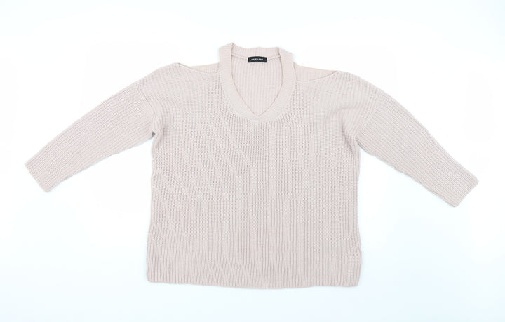 New Look Womens Pink  Knit Pullover Jumper Size M