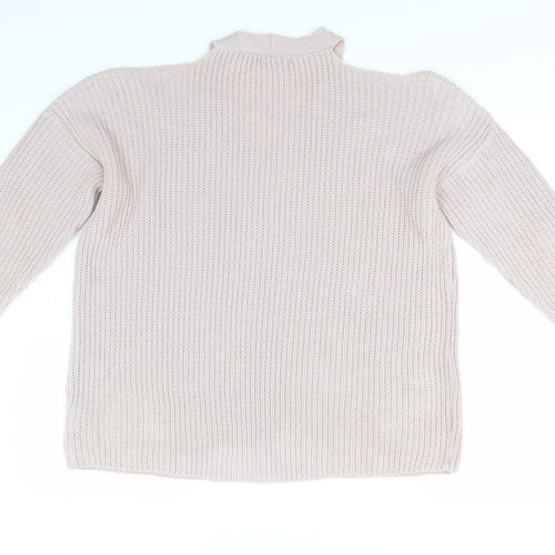 New Look Womens Pink  Knit Pullover Jumper Size M