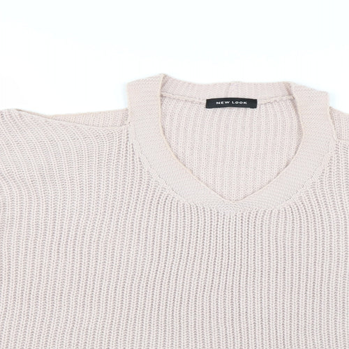 New Look Womens Pink  Knit Pullover Jumper Size M