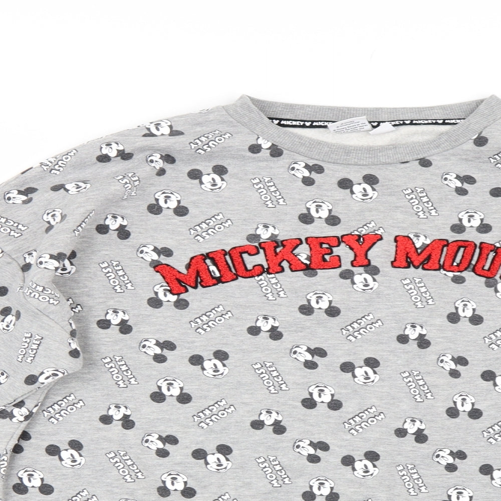 Primark Womens Grey   Pullover Sweatshirt Size 12  - Disney Mickey Mouse