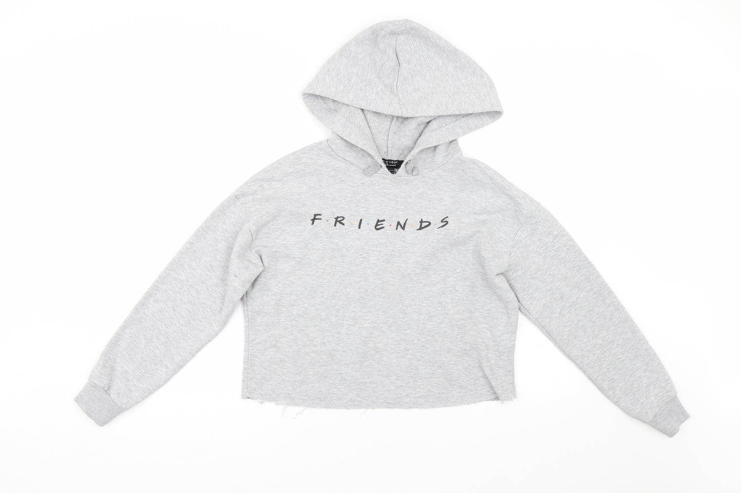 New Look 915 Girls Grey   Pullover Hoodie Size 12-13 Years  - Friends