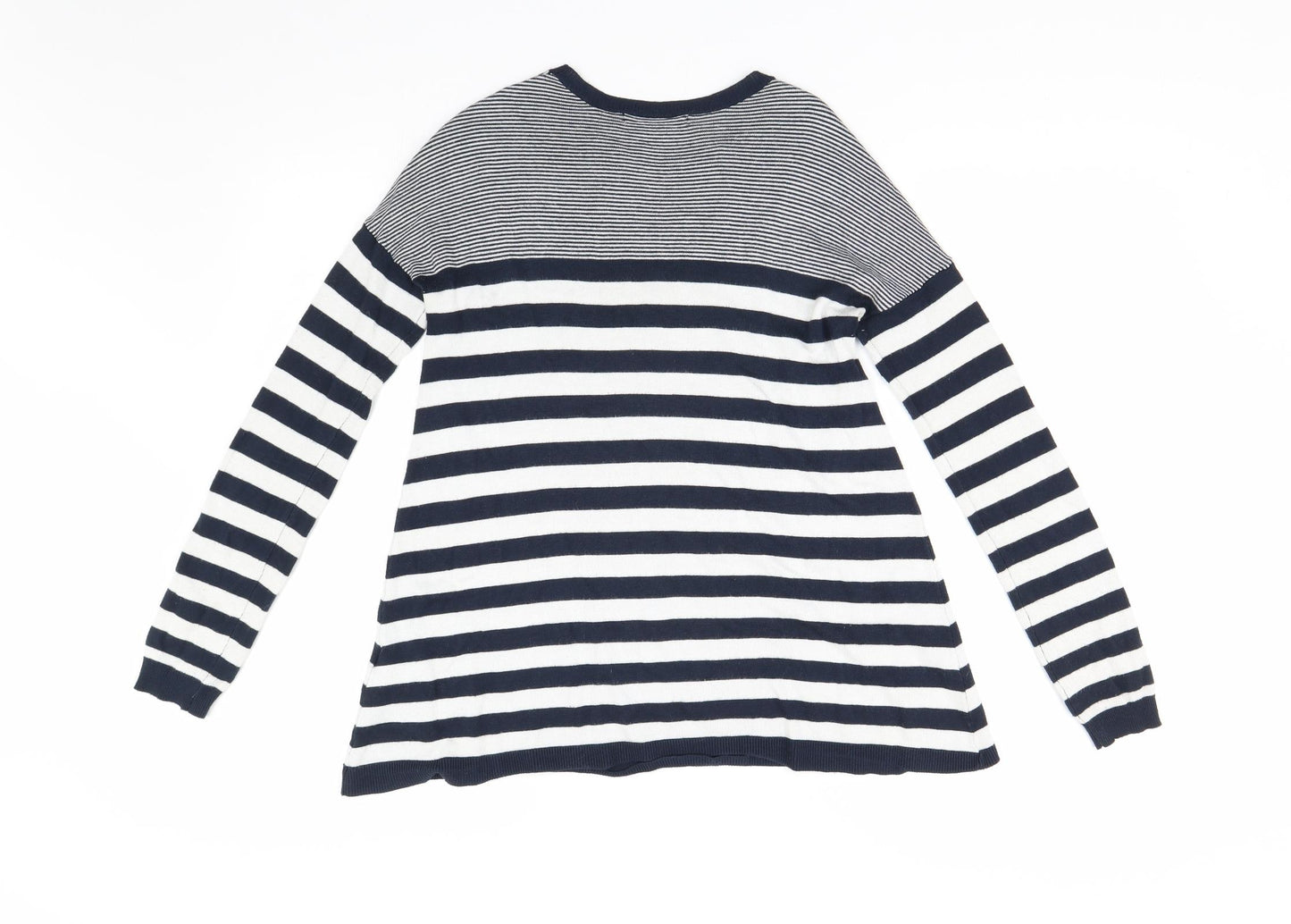 Primark Womens Blue Striped Knit Pullover Jumper Size 8
