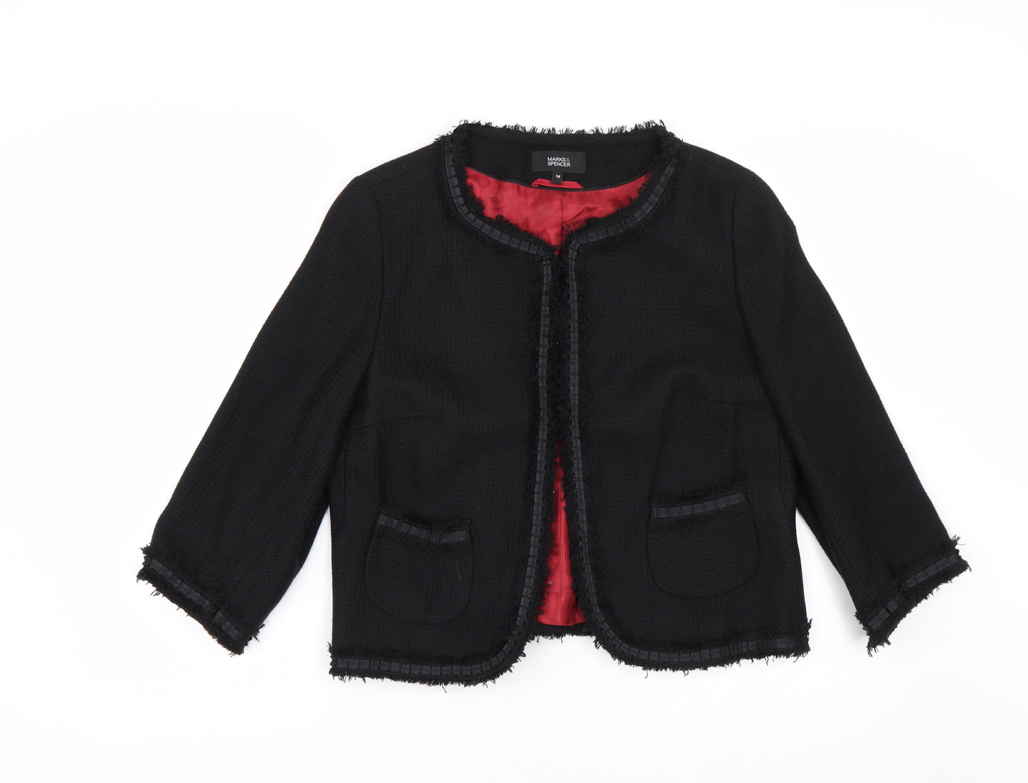 M&S Womens Black   Jacket  Size 14