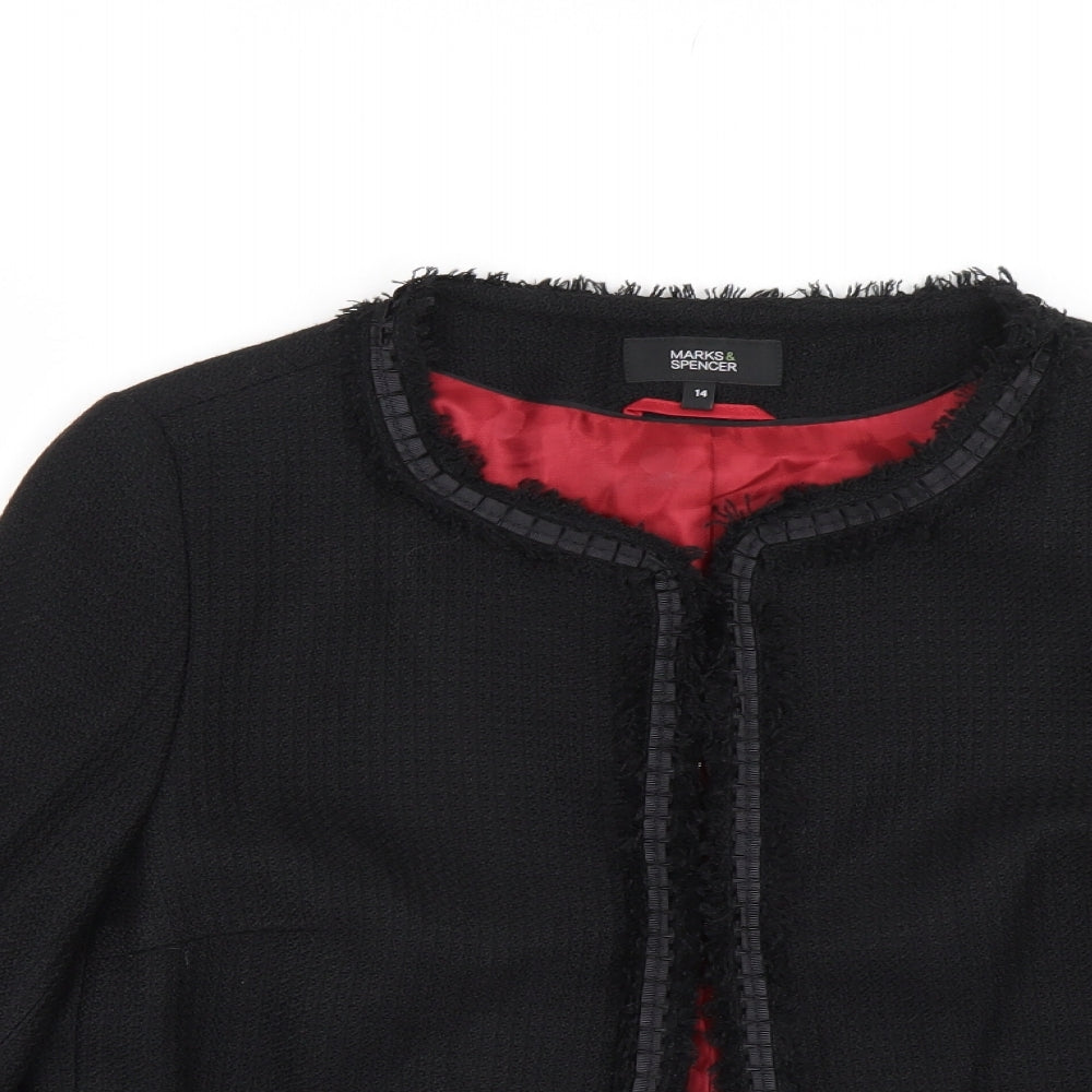 M&S Womens Black   Jacket  Size 14