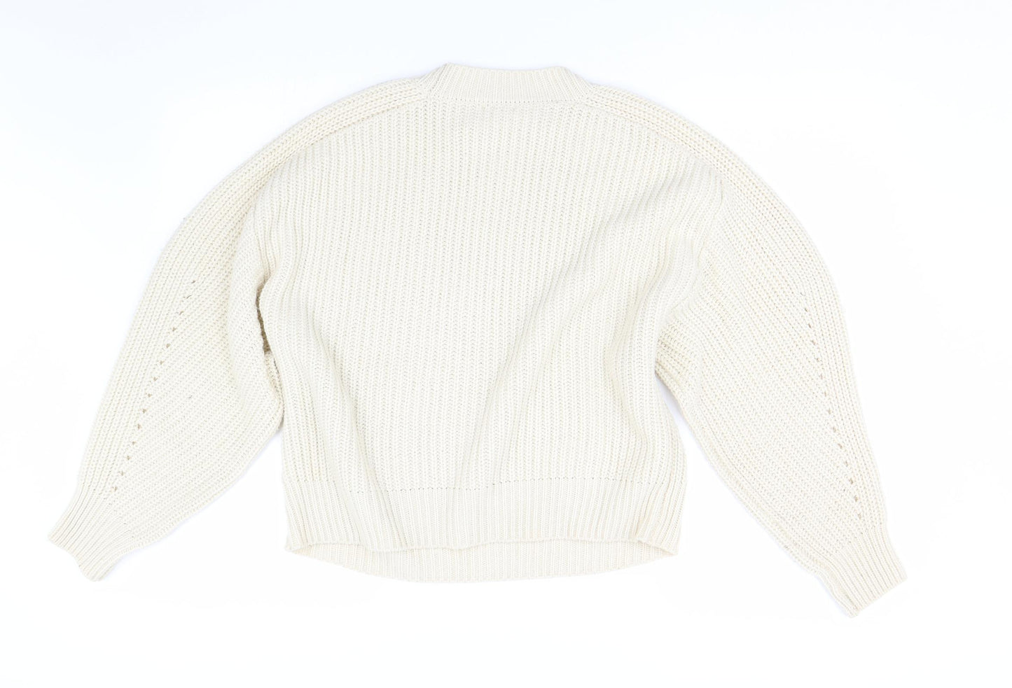 River Island Womens Ivory  Knit Pullover Jumper Size 12