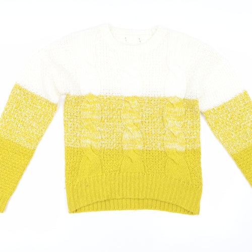 Primark Womens Yellow  Knit Pullover Jumper Size XS