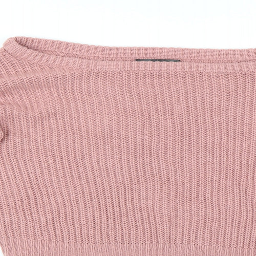 Missguided Womens Pink  Knit Pullover Jumper Size M