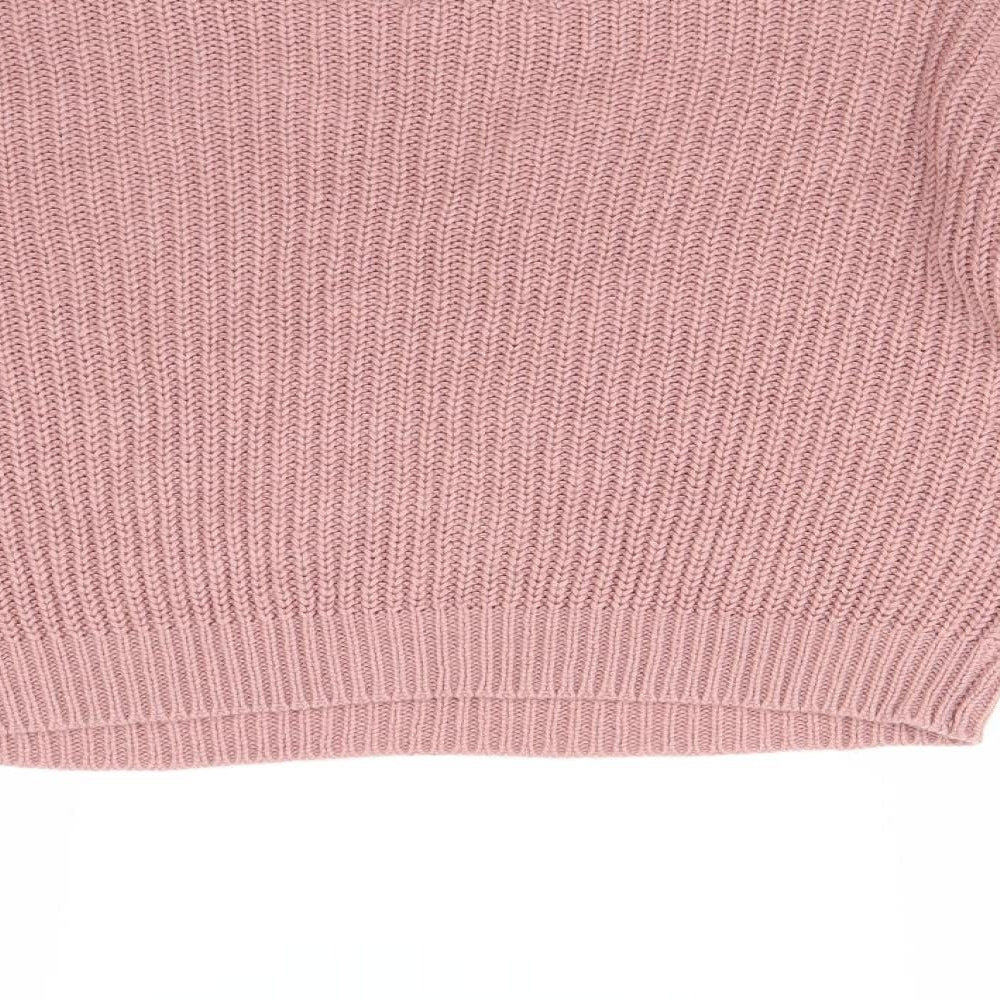 Missguided Womens Pink  Knit Pullover Jumper Size M