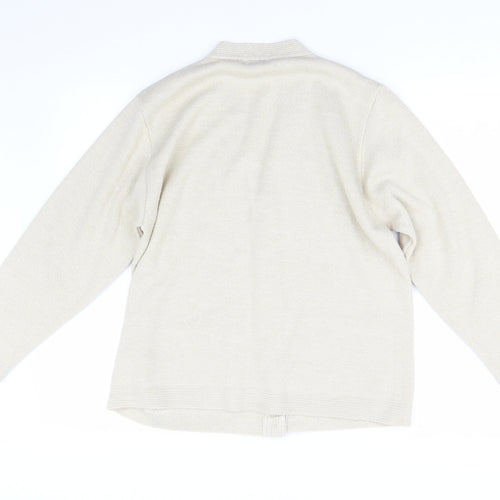 Lizzi Clarke Womens Beige  Knit Cardigan Jumper Size M