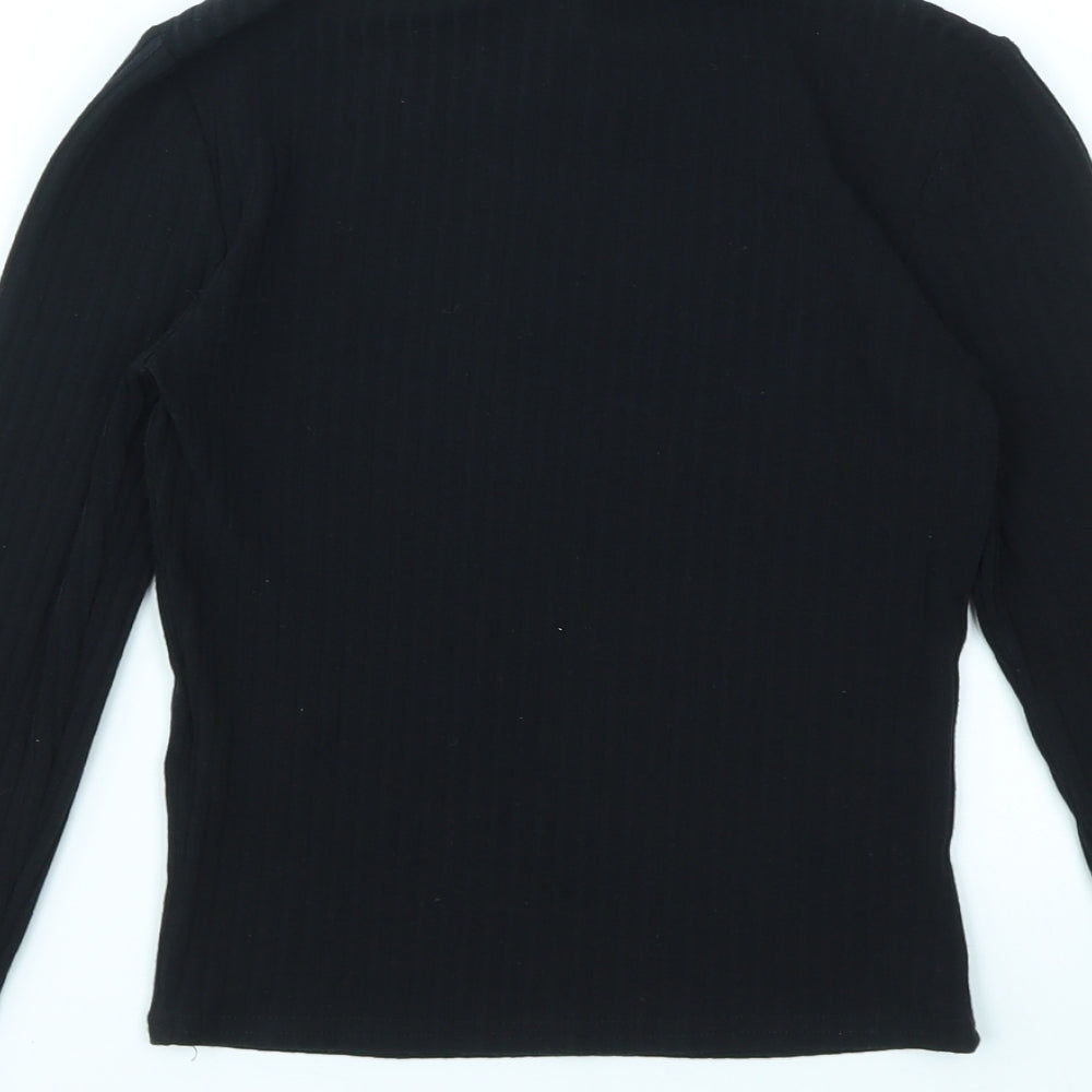 NEW LOOK  Girls Black   Basic T-Shirt Size 10-11 Years