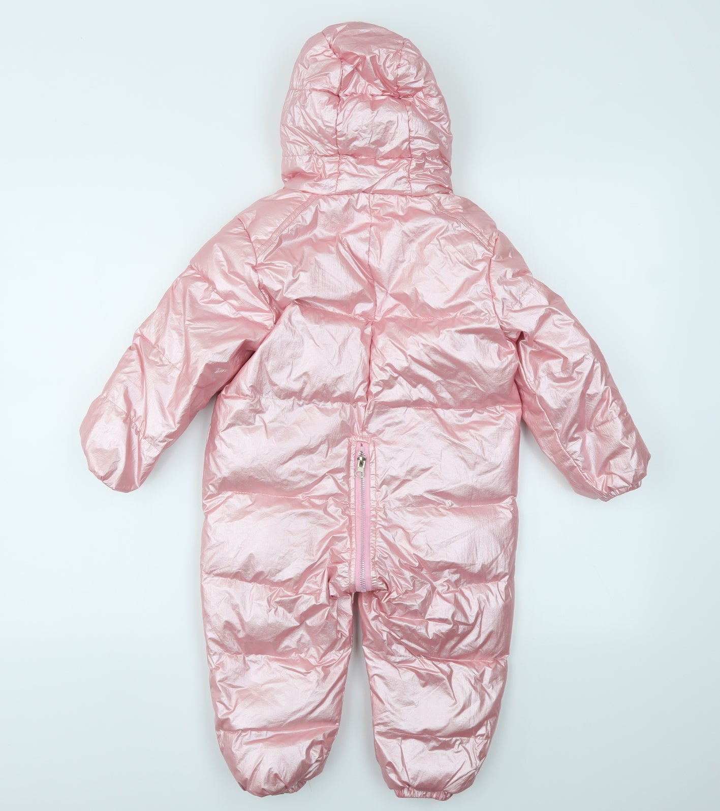 Preworn Girls Orange   Basic Coat Snowsuit Size 3-4 Years