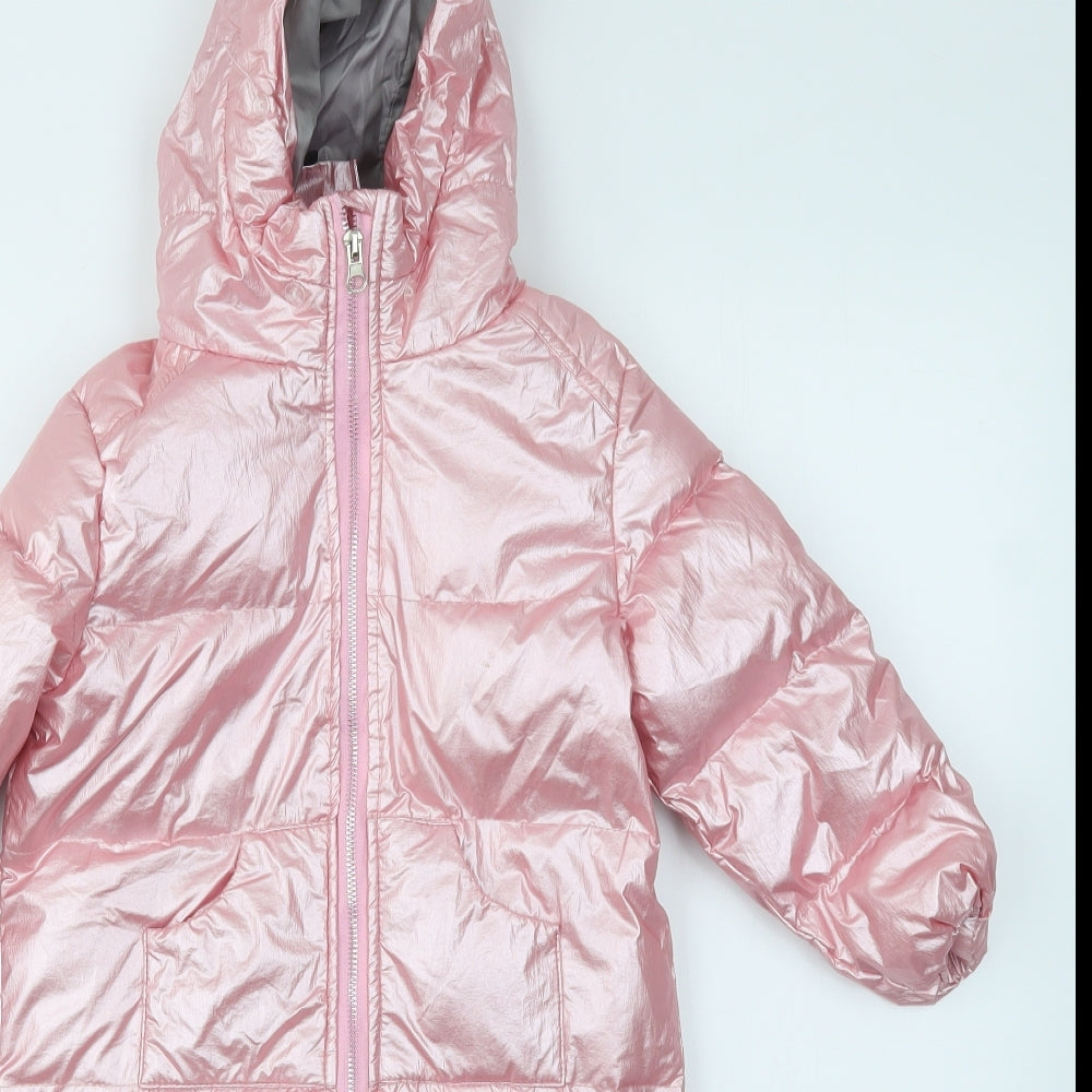 Preworn Girls Orange   Basic Coat Snowsuit Size 3-4 Years
