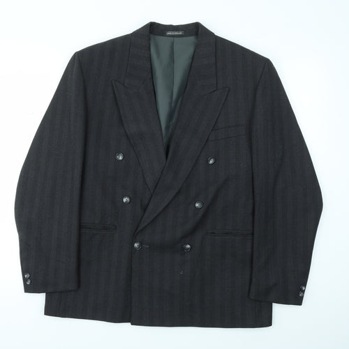 Basix Mens Black   Jacket Blazer Size 42