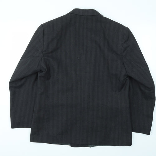 Basix Mens Black   Jacket Blazer Size 42