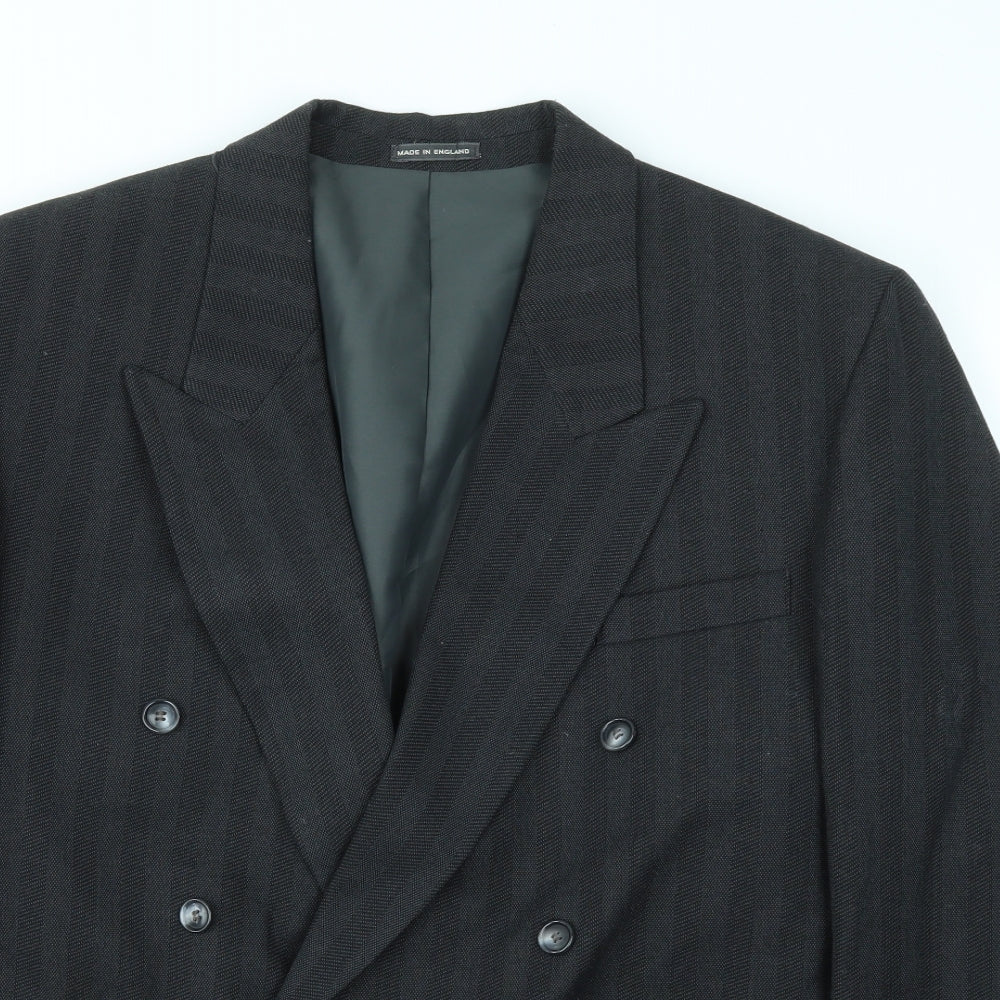 Basix Mens Black   Jacket Blazer Size 42