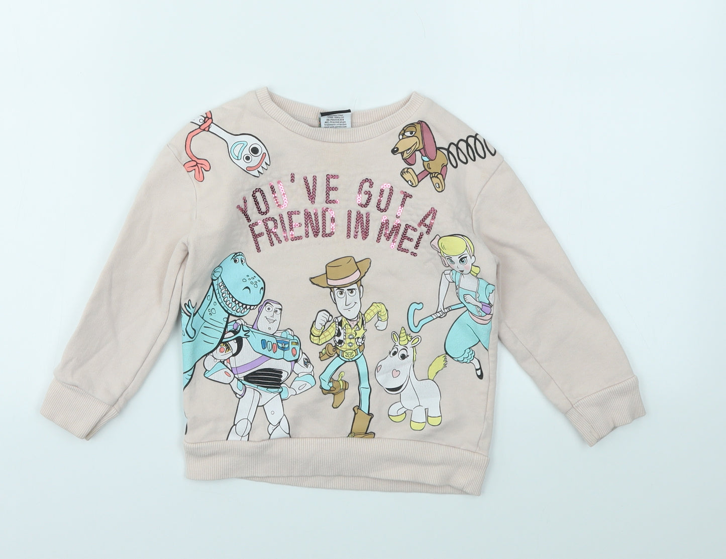 George Girls Pink   Pullover Jumper Size 2-3 Years
