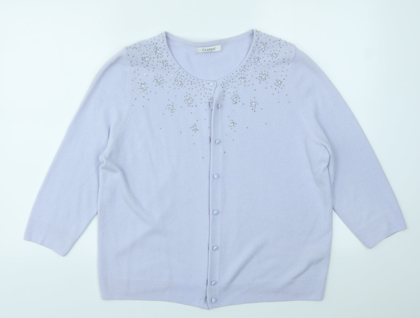 M&S Womens Purple   Cardigan Jumper Size 18