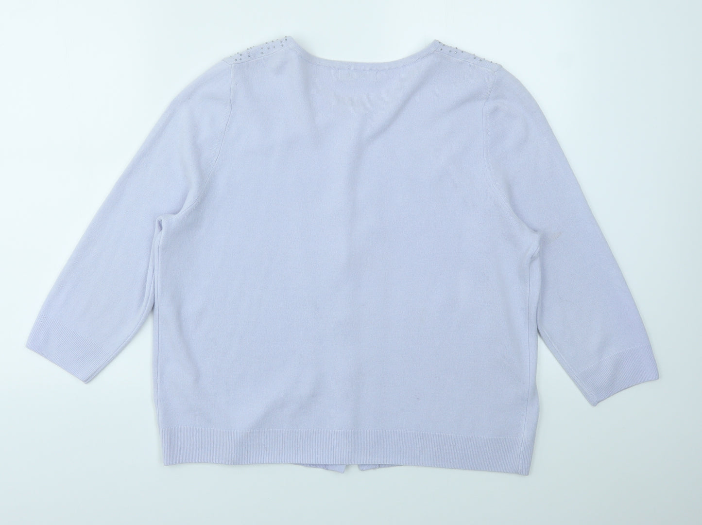 M&S Womens Purple   Cardigan Jumper Size 18