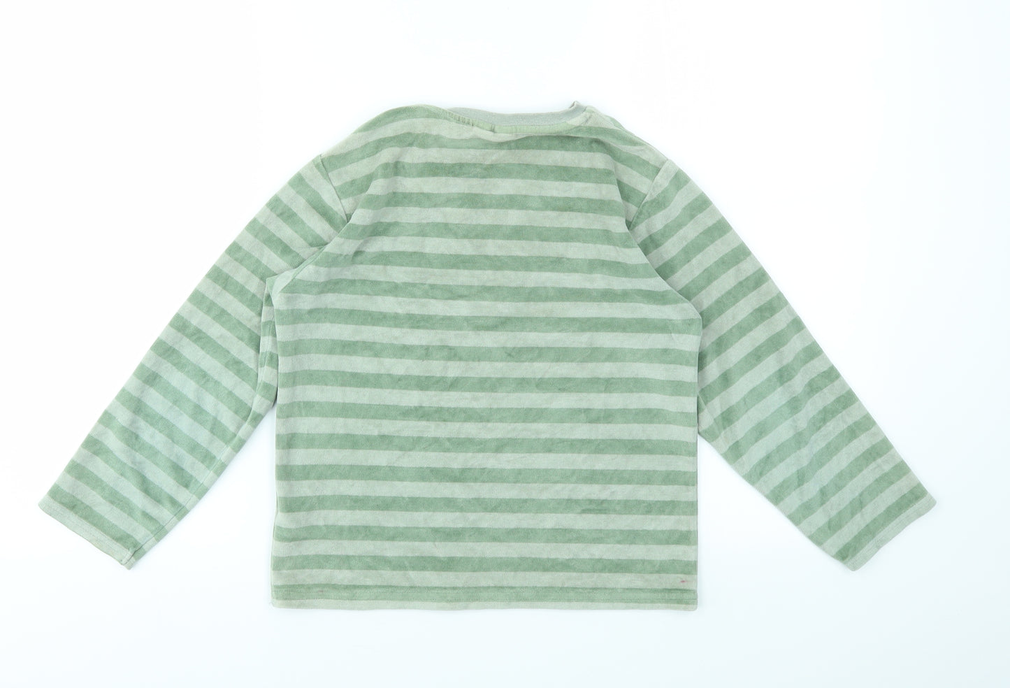 DP Boys Green Striped  Basic T-Shirt Size 8 Years